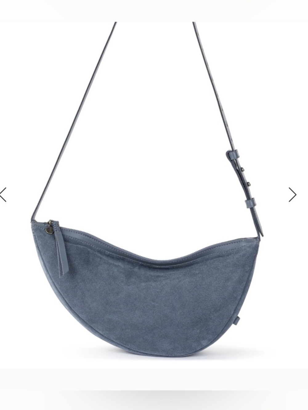The Sak Large Tess Suede Crescent Sling Crossbody in Maritime Blue - Picture 8 of 10